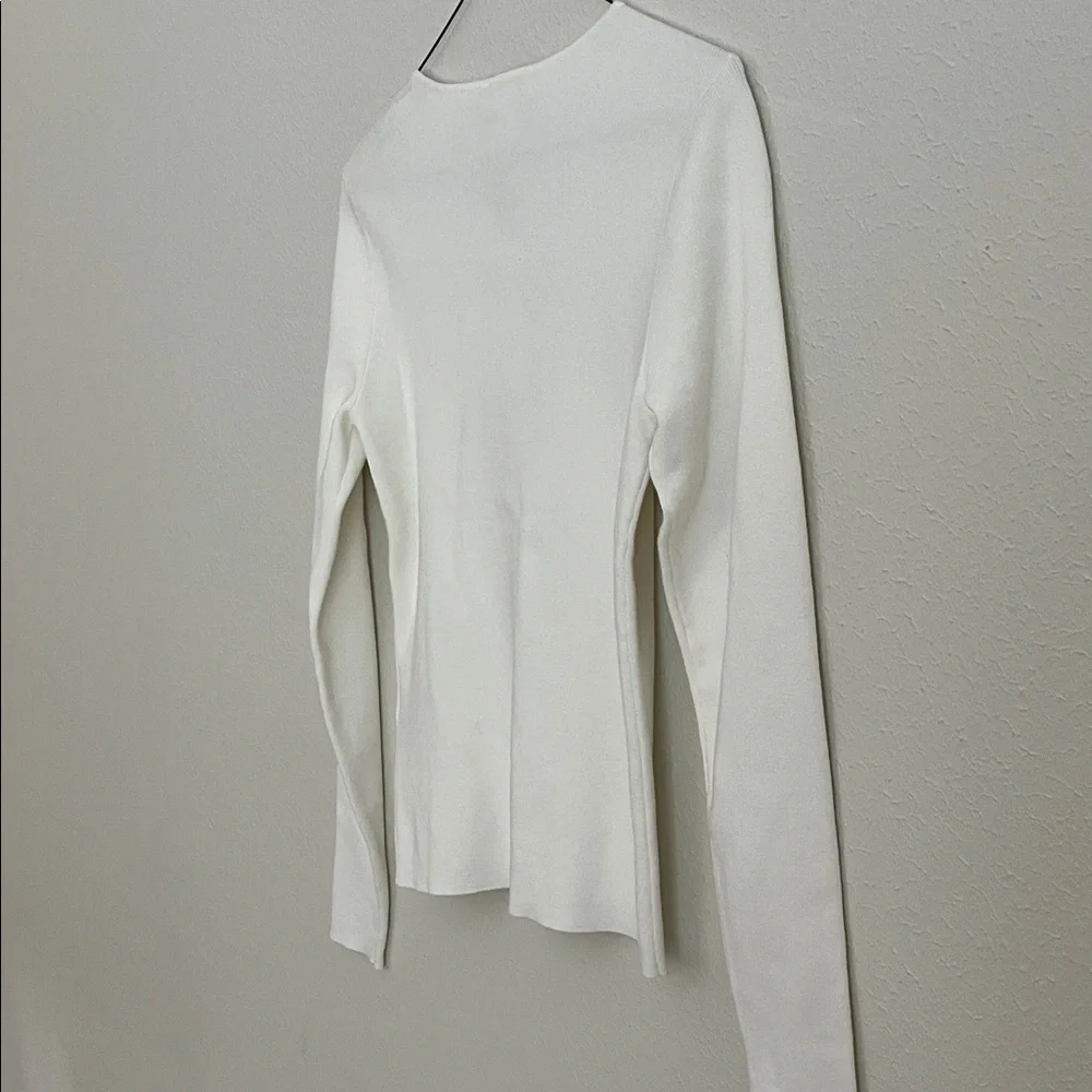 DKNY Women's Ivory Long Sleeve Top size S. - Picture 7 of 10